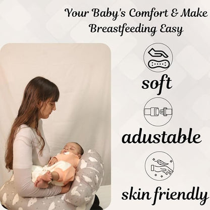 Gray colour feeding pillow
