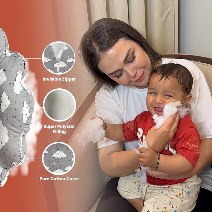 Gray colour feeding pillow
