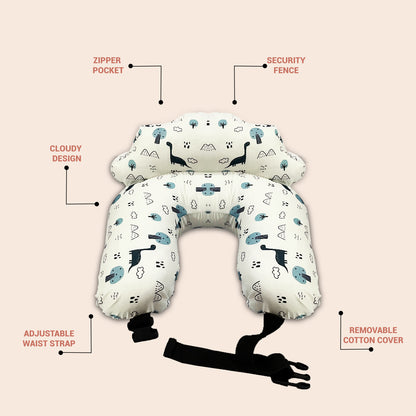 White Dino Feeding Pillow