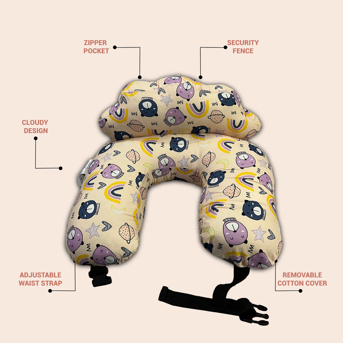 Yellow Print Feeding Pillow
