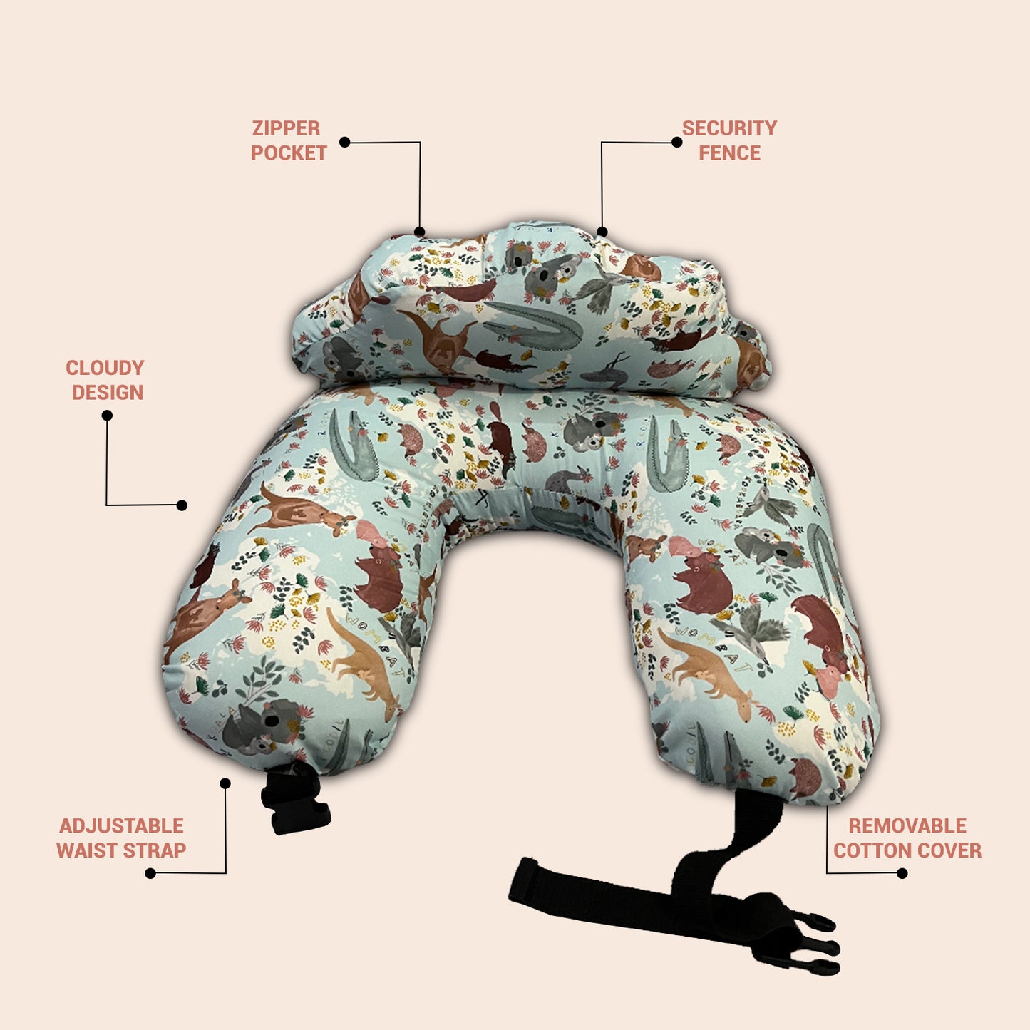 Green Colour Feeding Pillow