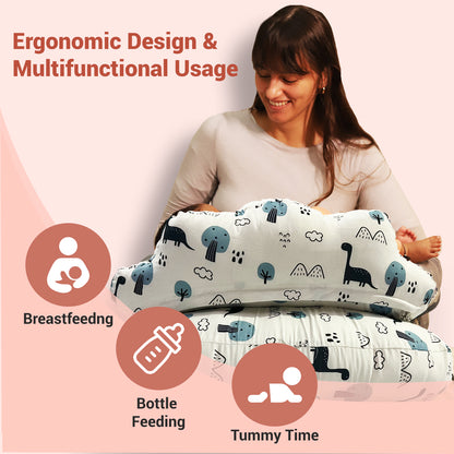 White Dino Feeding Pillow