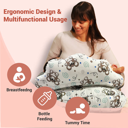 White Bear Feeding Pillow