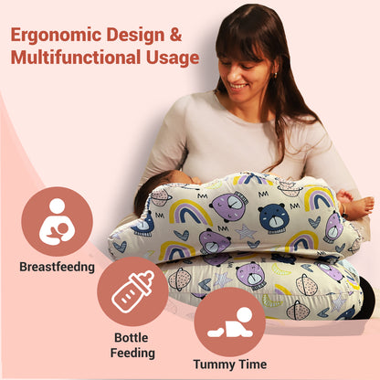 Yellow Print Feeding Pillow