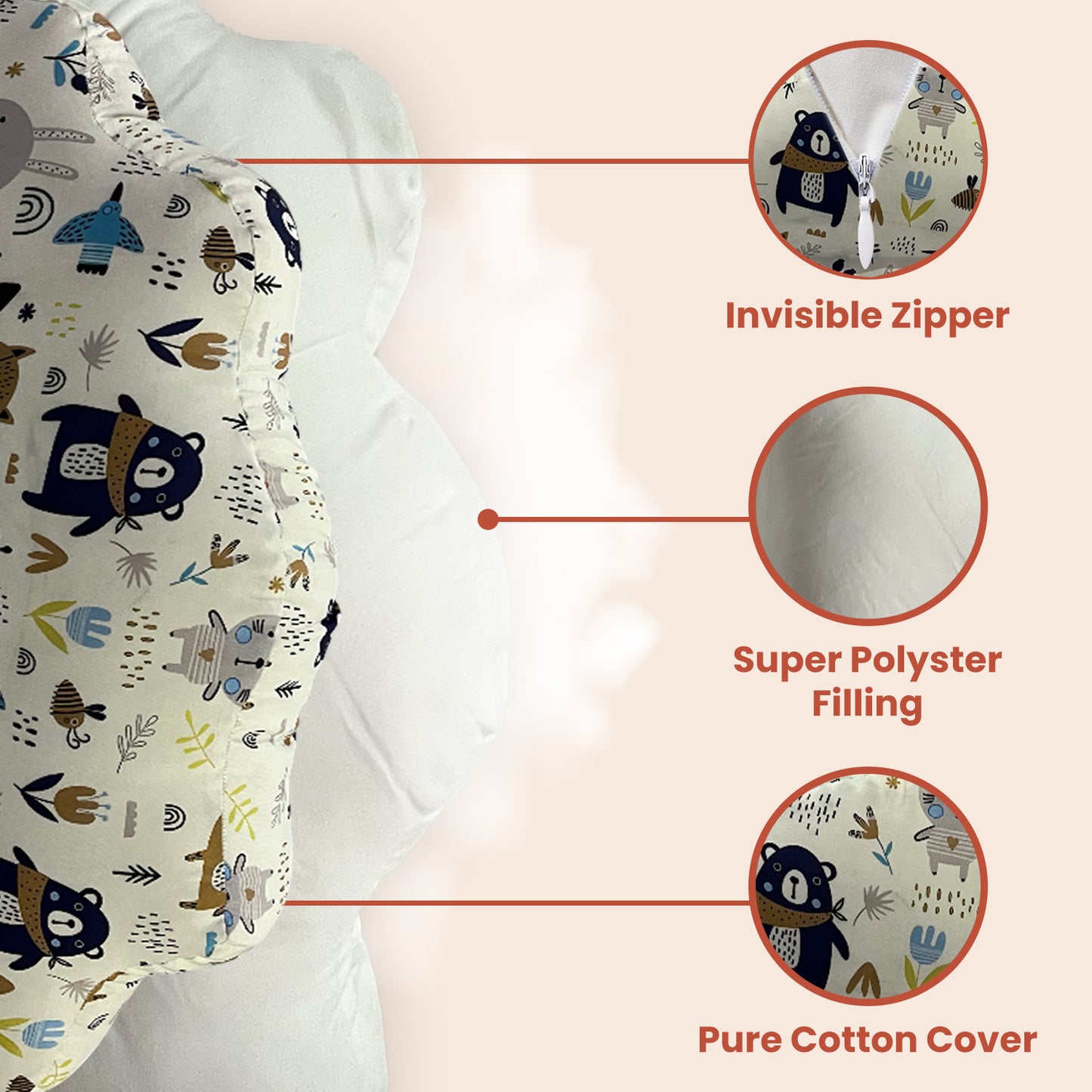 Off White Feeding Pillow