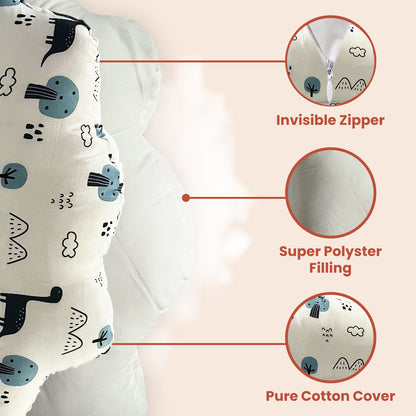 White Dino Feeding Pillow