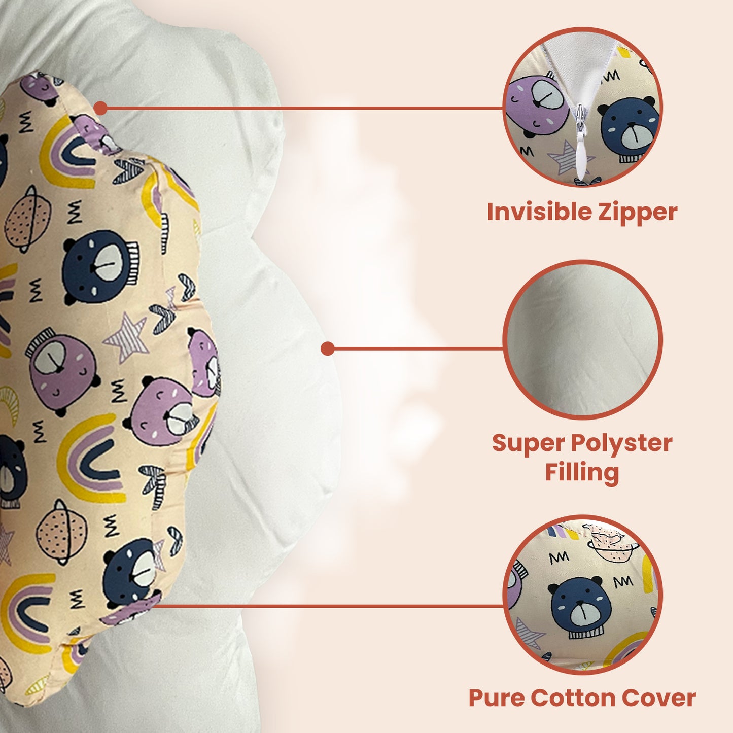 Yellow Print Feeding Pillow