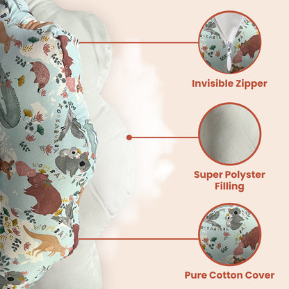 Green Colour Feeding Pillow