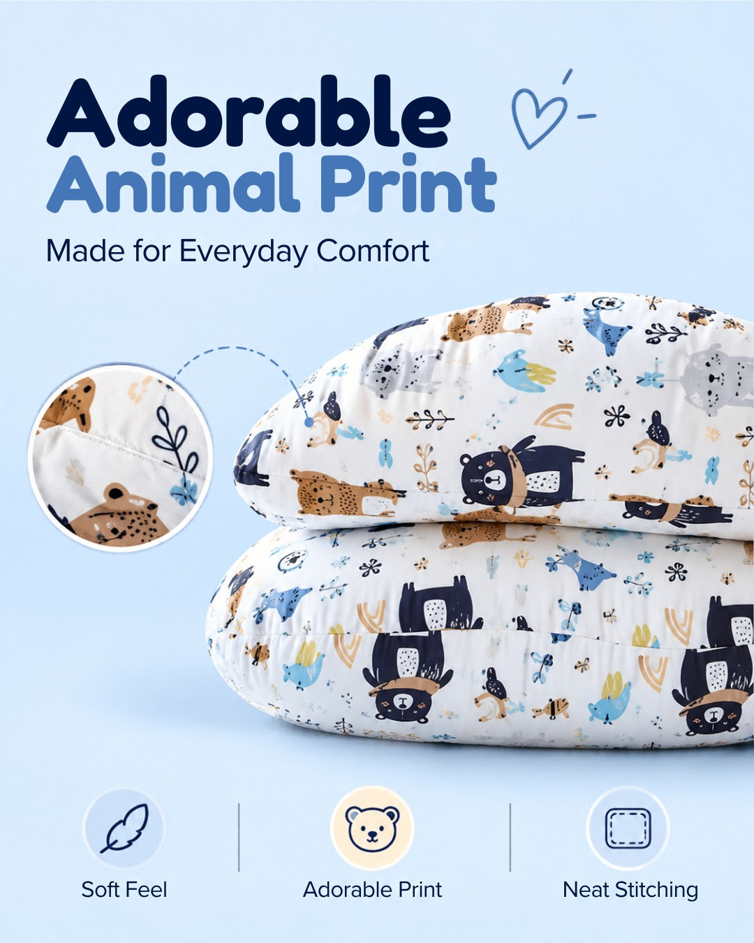 Gray colour feeding pillow